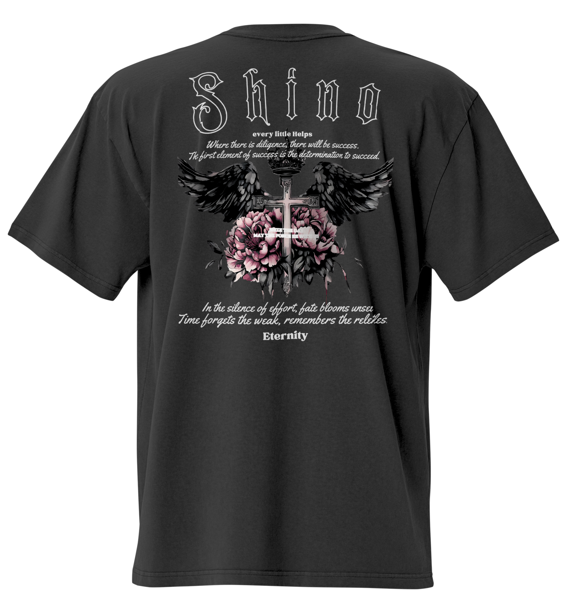 T-shirt Oversize “Eternauts” - Faded Black, Stile Gotico - Nexore