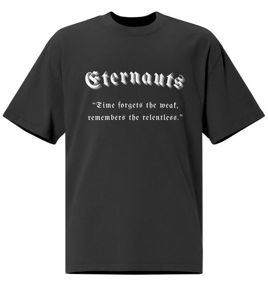 T-shirt Oversize “Eternauts” - Faded Black, Stile Gotico - Nexore