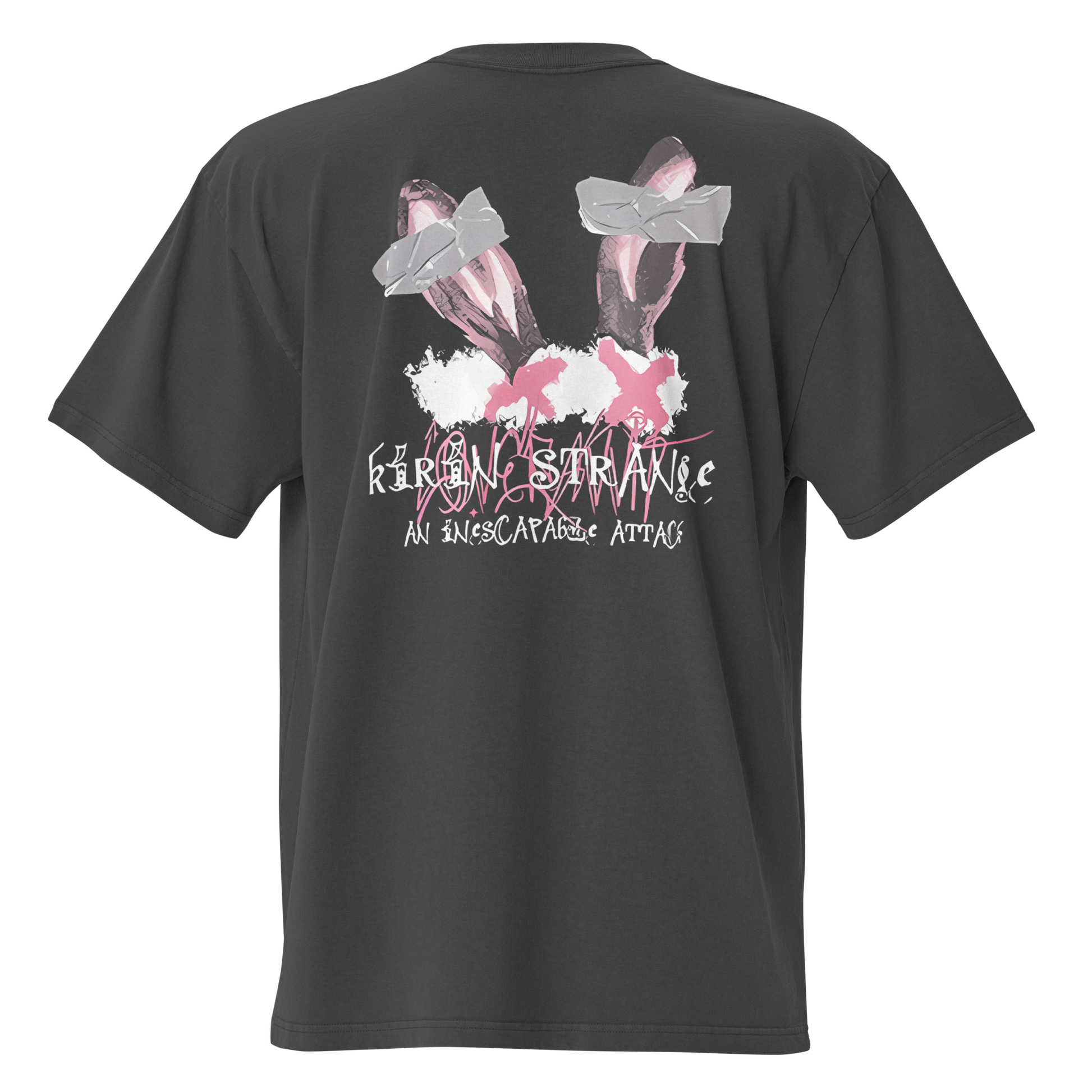 "LOVEHUNT // Inescapable Attack" Oversized Faded Tee – SHINO DESIGN - Nexore