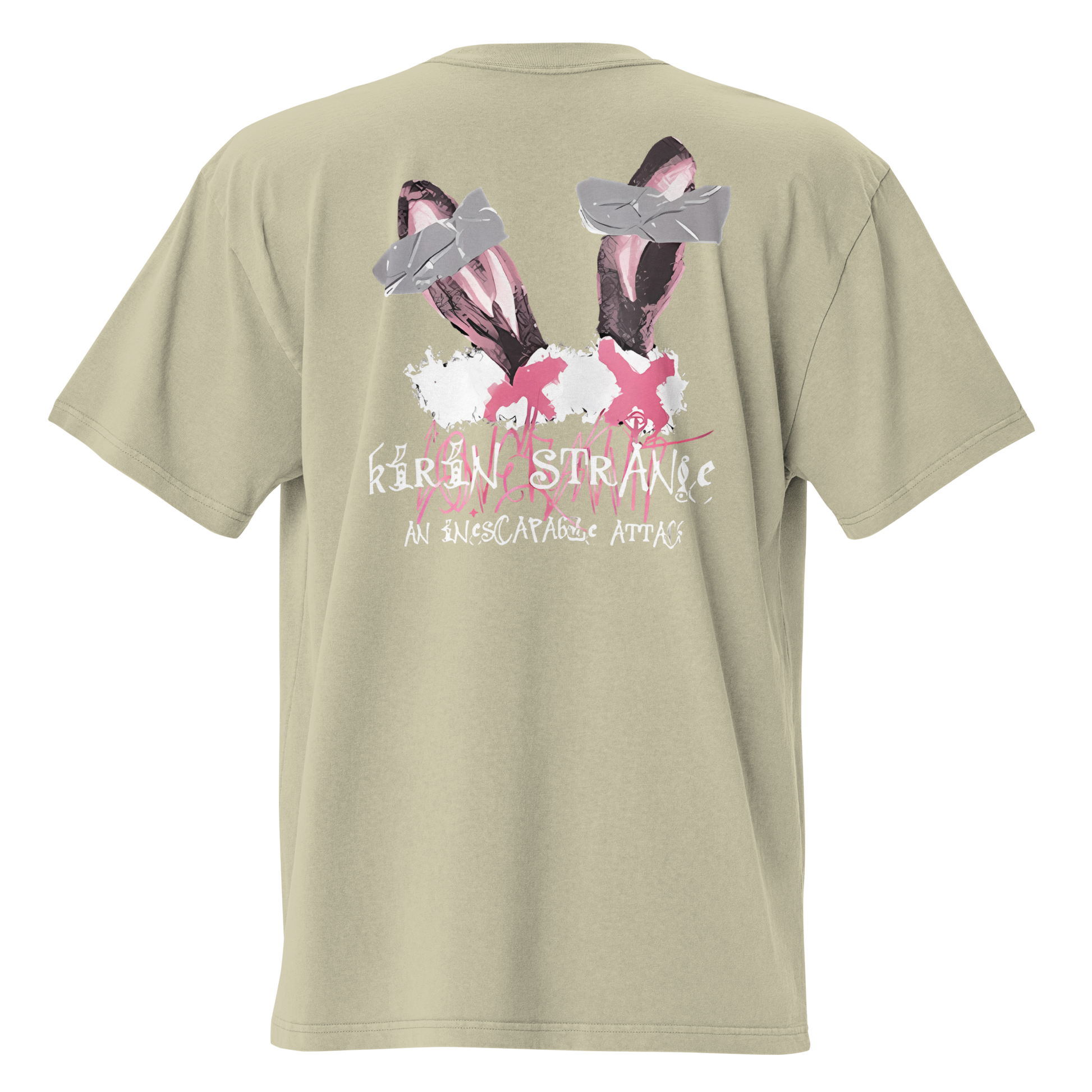 "LOVEHUNT // Inescapable Attack" Oversized Faded Tee – SHINO DESIGN - Nexore