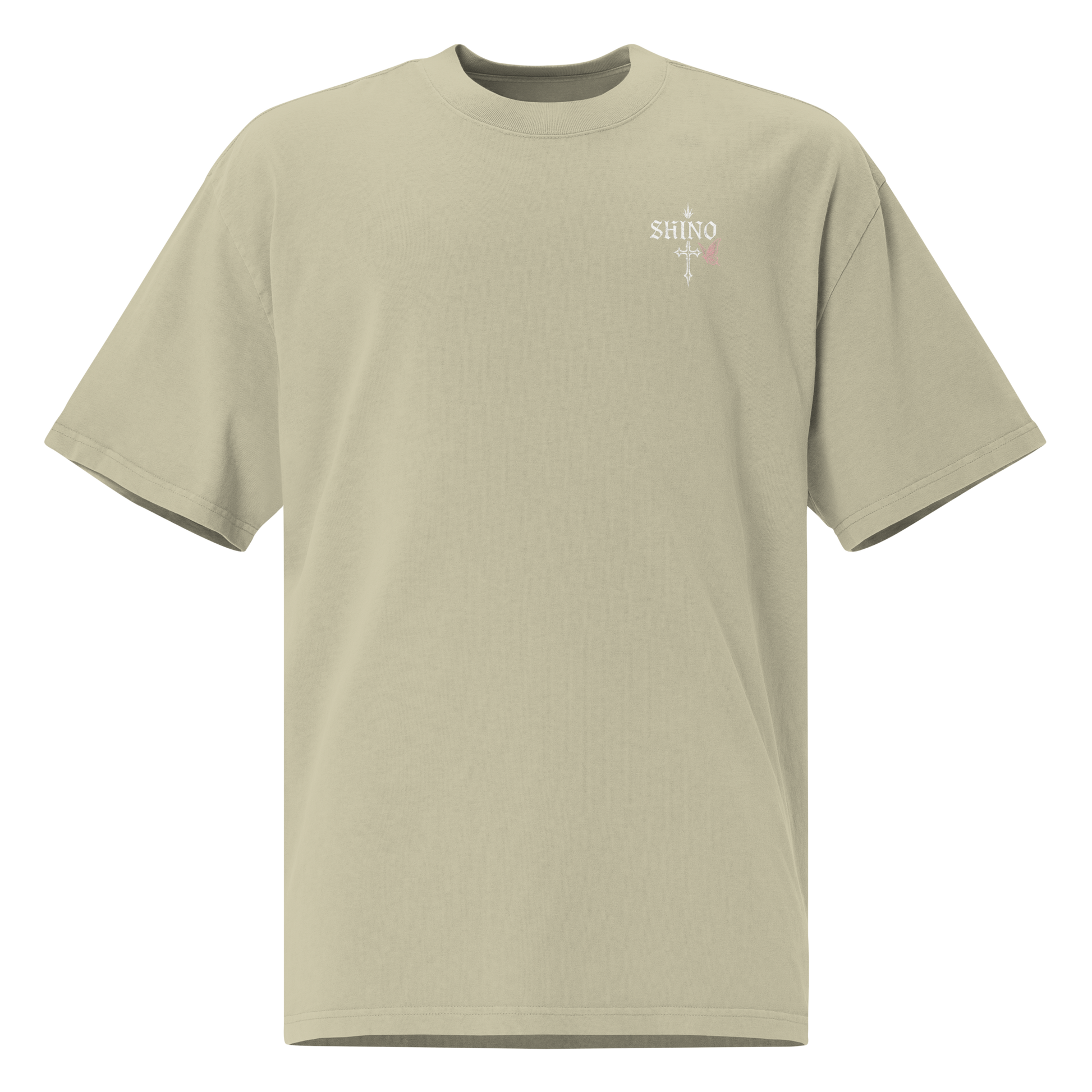 “CRUCIFIX BUTTERFLY” Oversized Faded T-Shirt - Nexore