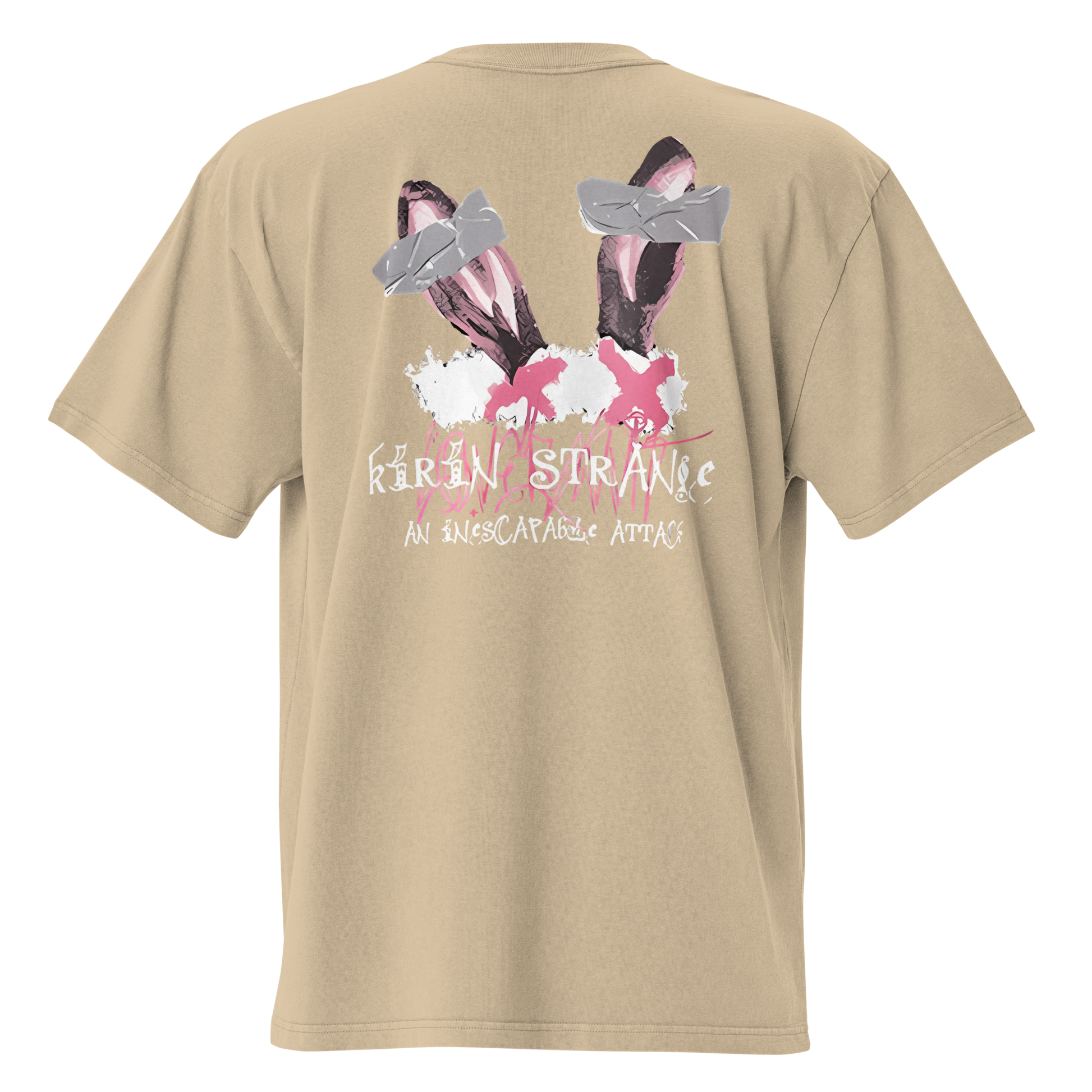 "LOVEHUNT // Inescapable Attack" Oversized Faded Tee – SHINO DESIGN - Nexore