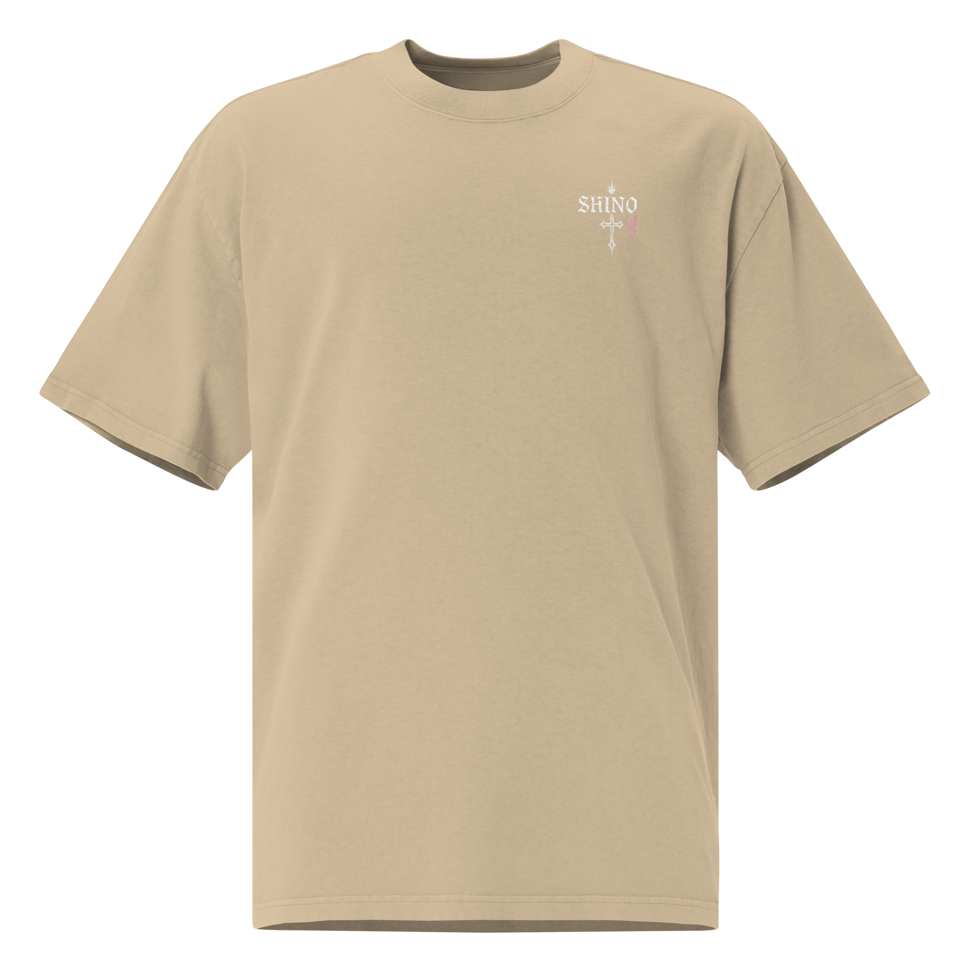 “CRUCIFIX BUTTERFLY” Oversized Faded T-Shirt - Nexore